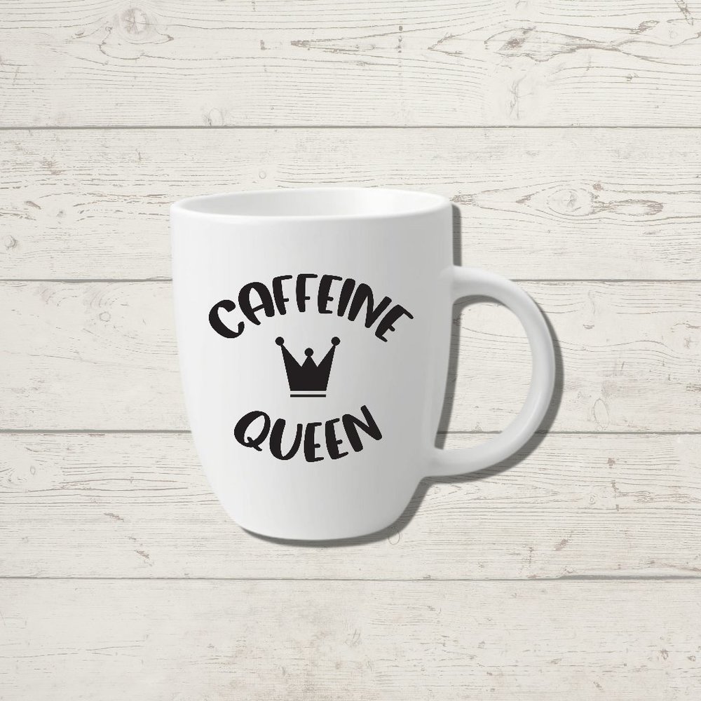 Caffeine Queen White Coffee Mug